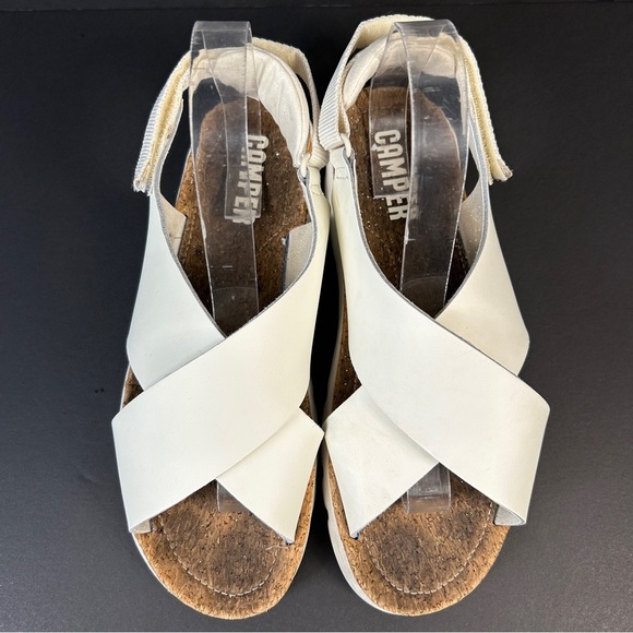 ❤️ Camper Cream Cross-Strap Sandals 42 - Picture 3 of 9